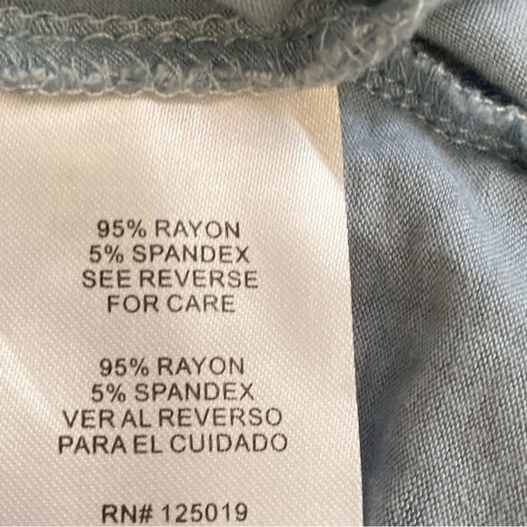 Joseph A. Flutter Sleeves Light Blue Top Blouse - Picture 6 of 6